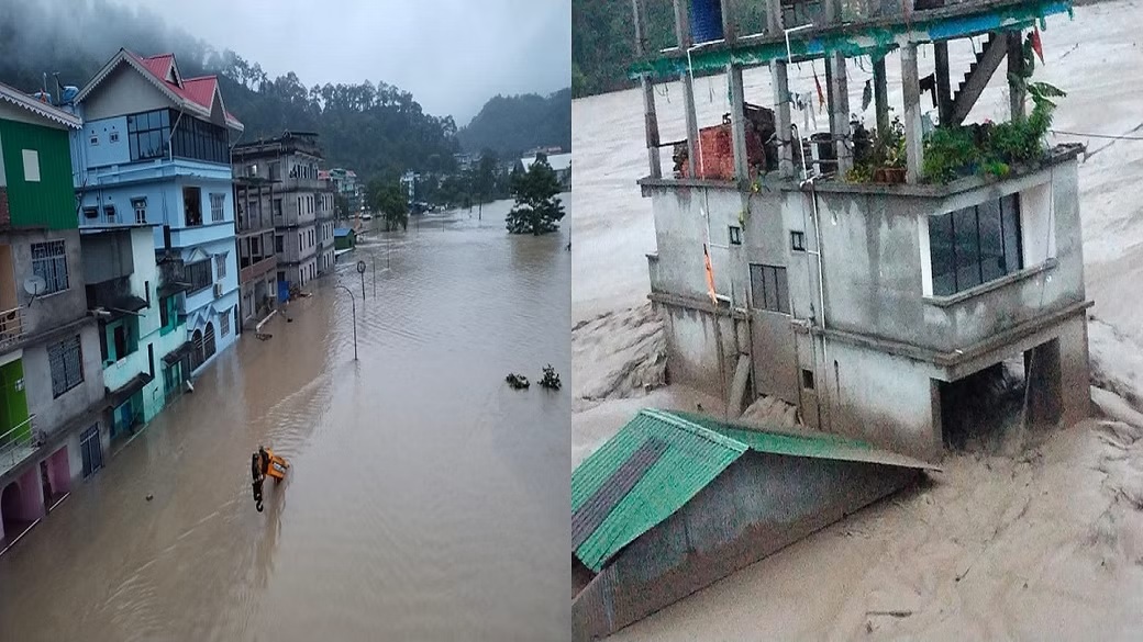 Sikkim news: सिक्किम में बादल फटने से अचानक आई बाढ़, सेना के 23 जवान लापता