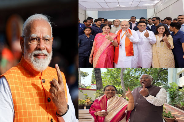  third phase of Lok Sabha elections 2024: लोकसभा चुनाव 2024 के तीसरे चरण में पीएम मोदी समेत इन दिग्गजों ने किया अपने मताधिकार का उपयोग